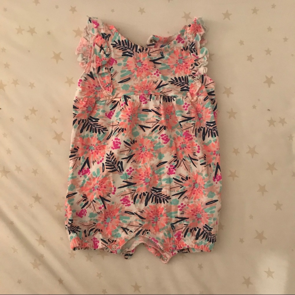 Floral Romper by LIGHTNING BUG BABY